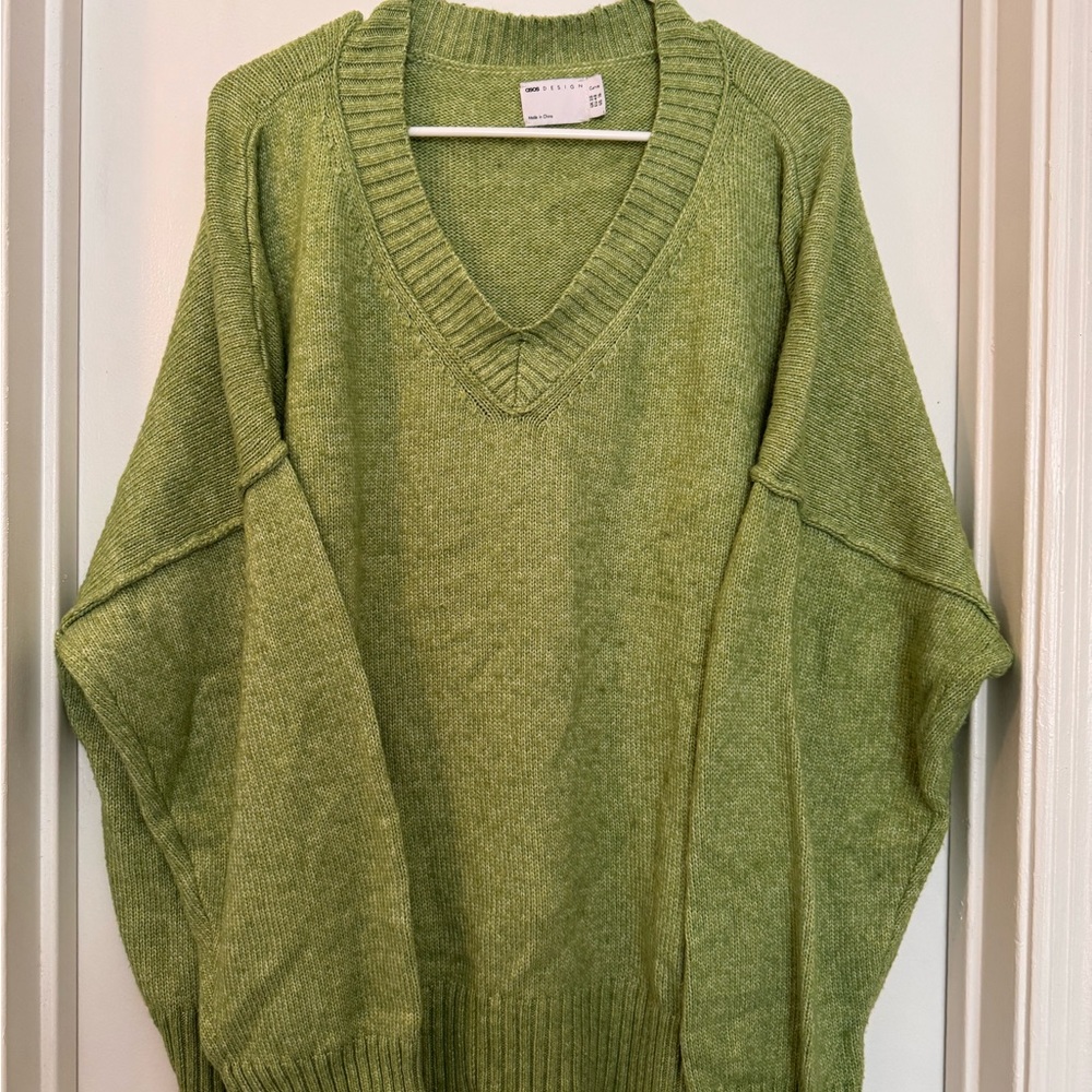 ASOS Green V-Neck Sweater